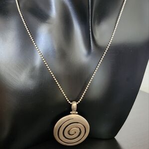 Sterling silver modernist necklace